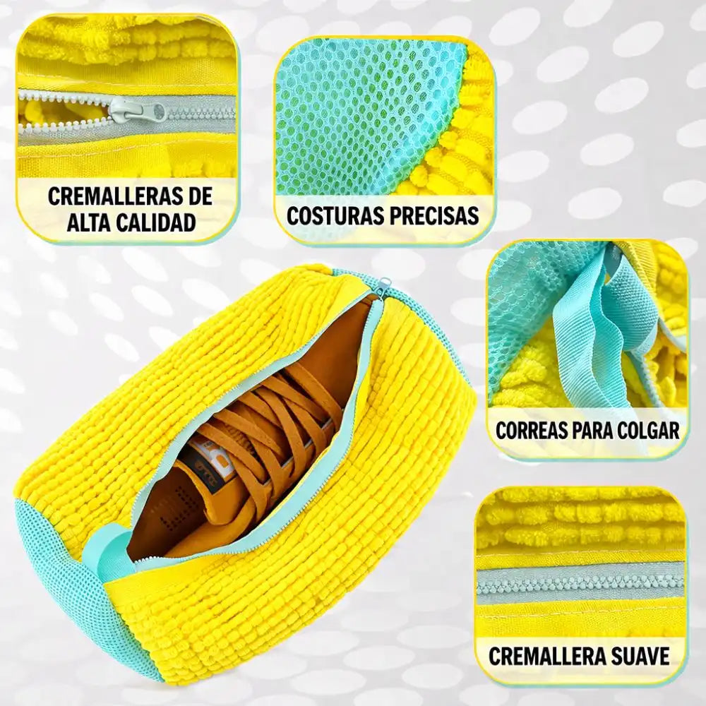 BOLSA PARA LAVAR ZAPATOS – Lava cualquier zapato en la lavadora sin dañarlos